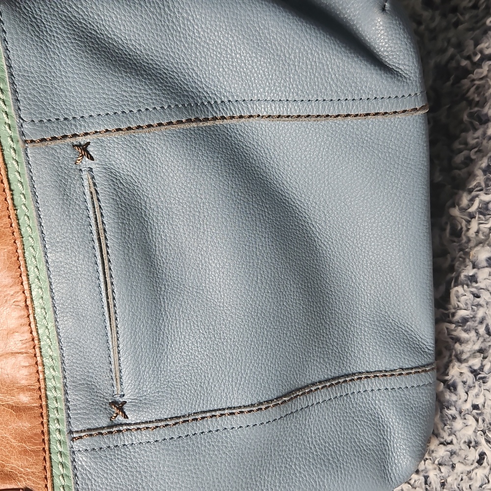 The Sak, Stylish Blue and Brown Women's Crossbody Bag - Picture 10 of 16